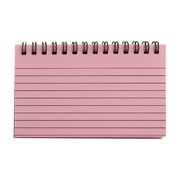 Hilingoto Pink-Lined Color Tear-Away Coil Index Card Small Book Notepad Notebook, Notebook Promotional Sales, Notebook for Recording