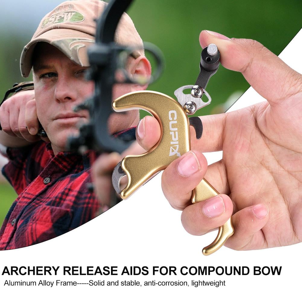 3 Finger Archery Release Aid Compound Bows Shooting Tool Thumb Trigger 8 cm 