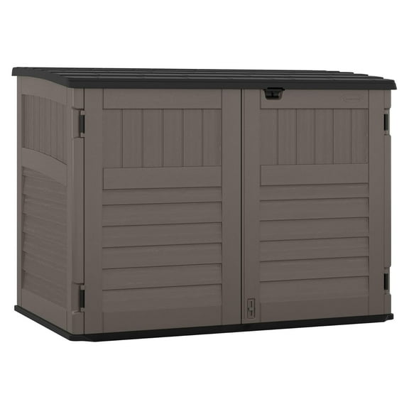 Suncast Horizontal Storage Shed, Stoney/Black
