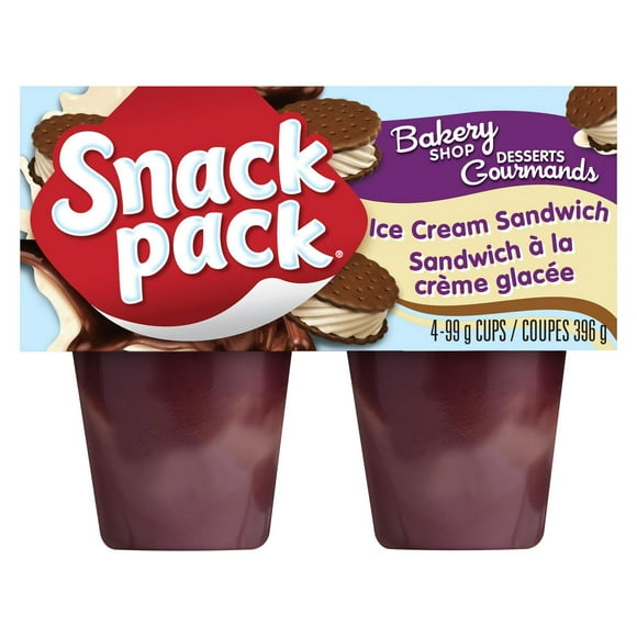 Coupes de pouding sandwich à la crème glacée de Snack PackMD 4 x 99 g