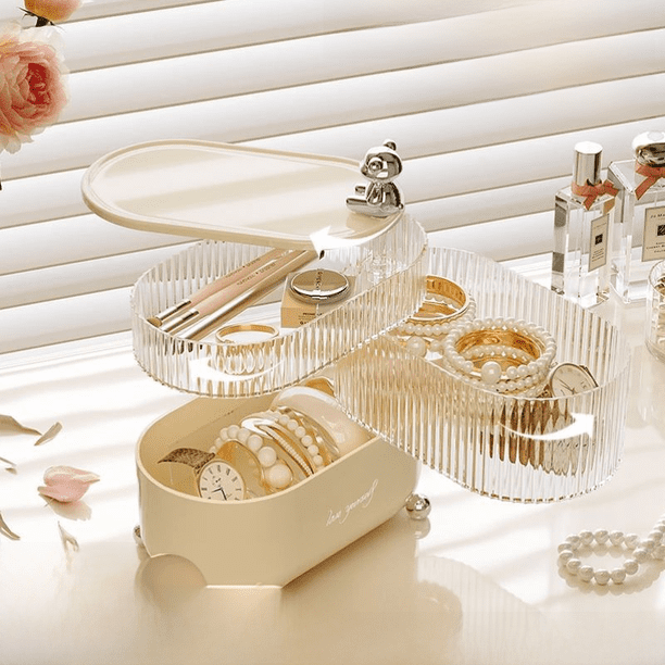 Caja de almacenamiento de cable de datos, caja de almacenamiento de cosméticos, joyas, accesorios para el cabello de niños, cajón de escritorio, caja de joyería de plástico transparente