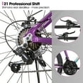 thumbnail image 7 of Hiland Mountain Bike for Woman, Shimano 21 Speed 26 inch Wheels Mountain Bicycle, Purple, 7 of 7