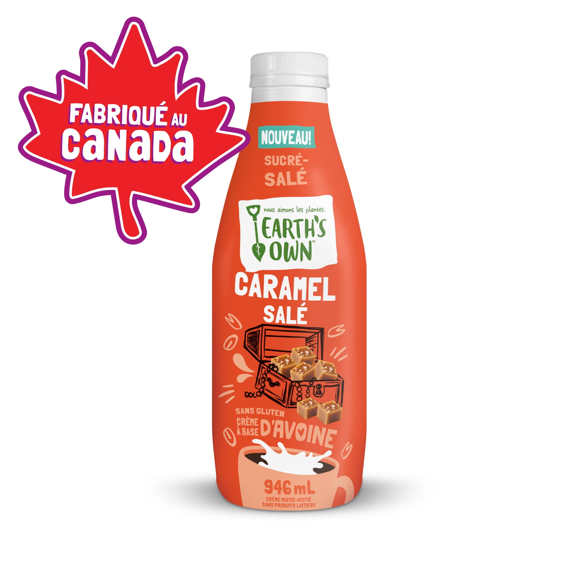 Earth's Own Oat Creamer Salted Caramel, Oat Coffee Creamer Sal Car 946ml