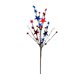 thumbnail image 2 of Adornos florales patrióticos en forma de estrella, rojos, blancos y azules, tallos artificiales para rellenar jarrones en el Día de la Independencia, decoración navideña para el hogar. Ramas d, 2 of 6