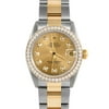 Pre-Owned Rolex 6827 Midsize Ladies 31mm Datejust Wristwatch Champagne Diamond (3 Year Warranty)