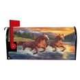 thumbnail image 3 of Ryvnso Mailbox Cover Magnetic Sunset Running Horses Mailbox Wrap Large Size 25.5x21 Inch, 3 of 8