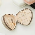 thumbnail image 1 of Amaiiu PU Heart Jewelry Organizer Large Capacity Zipper Storage Box Earring Necklace Rings Ear Studs Portable Holder for Champagne, 1 of 10