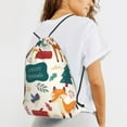 thumbnail image 6 of XMXT Unisex Drawstring Backpack for Women Men, Forest Cute Animals Waterproof Gym Bag String Bags for Shopping Sport Travel, m, 6 of 8