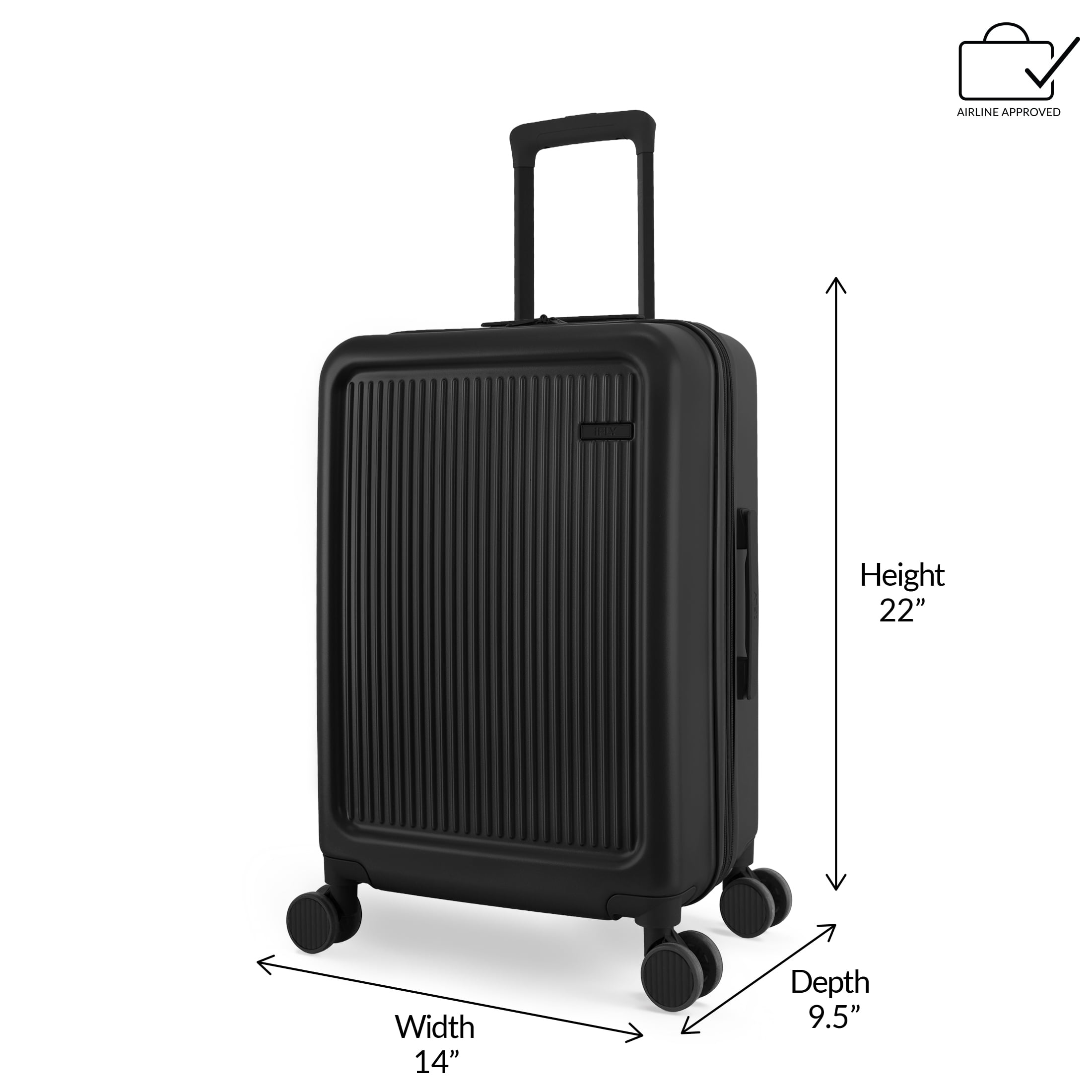 iFLY Hardside Roam 20" Carry-on Luggage, Black