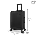 thumbnail image 2 of iFLY Roam 20" Expandable Hardside Spinner Carry-On Luggage, Black, 2 of 8