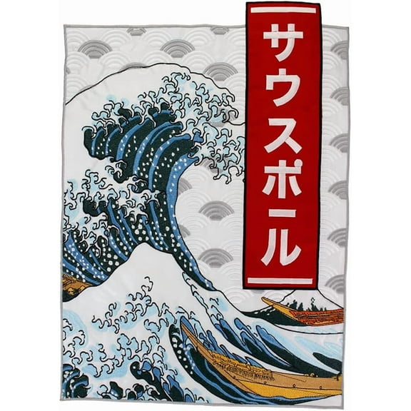 Large Backpatches Waves Design Embroidery Patches Applique Sew on Emblem for Leather Jeans Decorative 1 piece