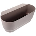 thumbnail image 3 of MOVTOTOP Grey Plastic Railing Planter for Home Use Sturdy and Practical with Middle Gap Design Fits Balcony Fence 6.3 Inches, 3 of 7