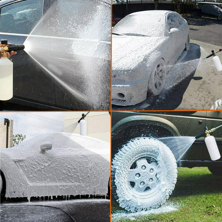 1/4 Snow Foam Cannon Gun Car Wash Soap Lance Sprayer Pressure Washer Jet
