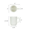 thumbnail image 2 of Excellante Milestone ivory melamine dinnerware collection 8 oz, 3" bulbous mug, comes in dozen, 2 of 2