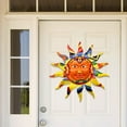 thumbnail image 4 of Metal Sun Wall Art Decor 12.8 Inch Sun Face Outdoor Wall Decor Large Hanging Outdoor Metal Wall Art for Farmhouse Indoor Outdoor Home Patio Garden Yard Fence Bedroom Decoration Gift, 4 of 7