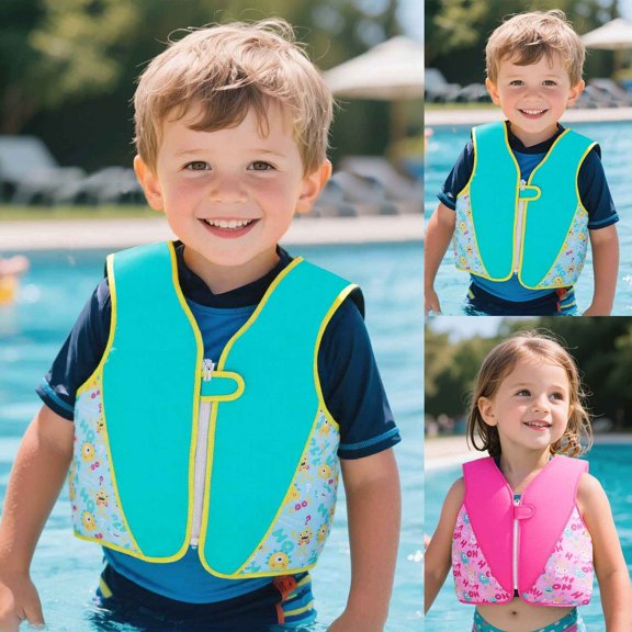 Kids Life Jacket Vest Adjustable Safety Strap Epe Foam Youth Fishing Vest Coast Guard Approved Life Vest Floaties Jackets Buoyancy Swimwear Jacket
