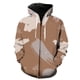 thumbnail image 1 of Sudadera con capucha y cremallera para hombre, diseño abstracto de hojas de plantas, unisex, de gran tamaño, estilo hip hop, con capucha, para primavera, 1 of 6