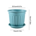 thumbnail image 6 of Large Pots for Plants, Large Planter Pots with Drainage & Saucers, Retro Style Large Flower Pots, Breathable Plastic Planters for Indoor Outdoor Home Decor, 6 of 6