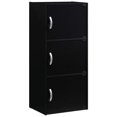 thumbnail image 1 of HODEDAH IMPORT 3-Shelf Bookcase Cabinet, Black, 1 of 4