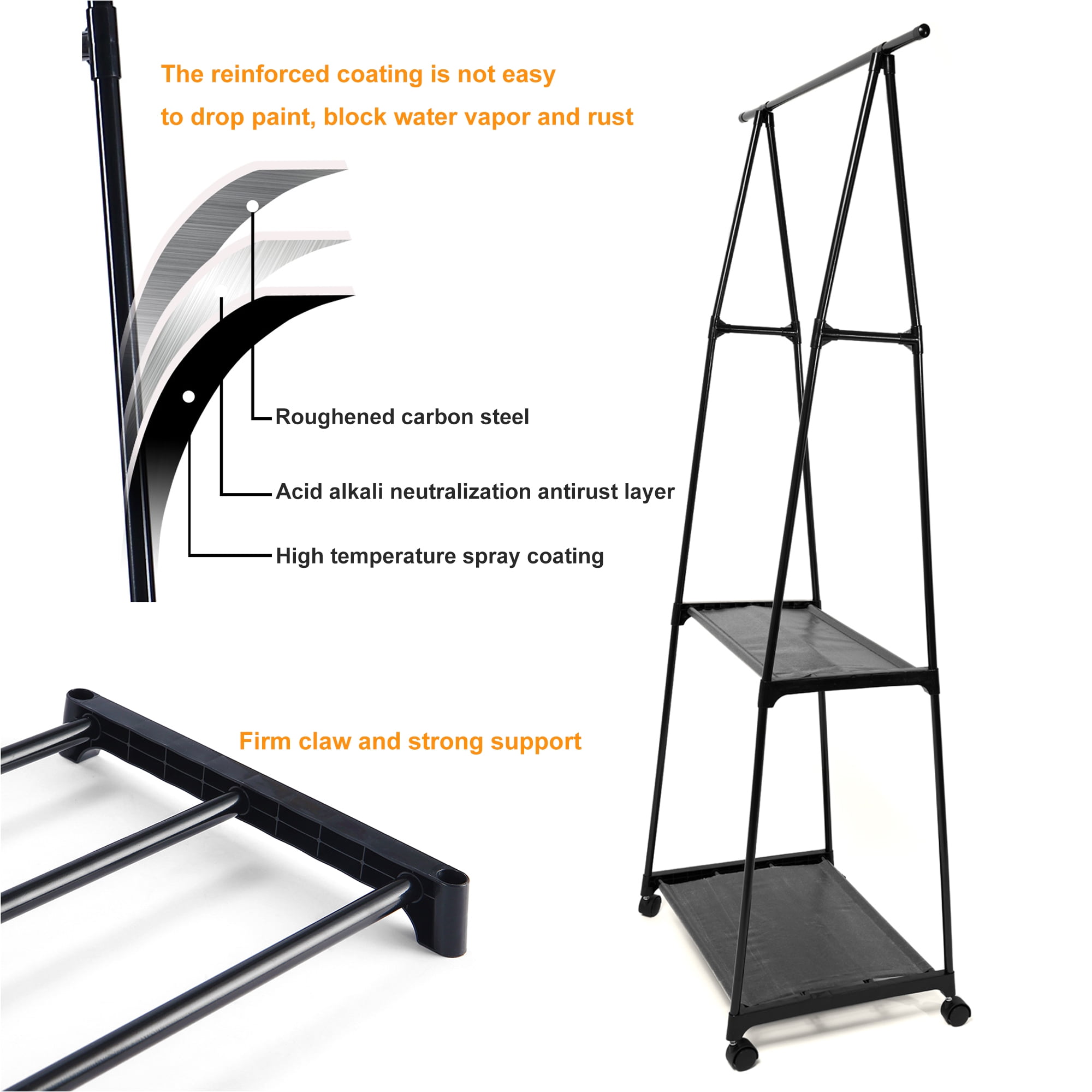 Multi-function Triangle Coat Rack Black Garment Rack Kuwait Ubuy