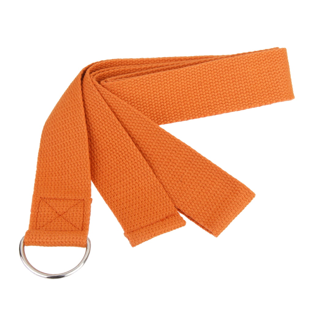 Orange 180cm Yoga Stretch Belt Fitness Exercise Training Strap Belt 