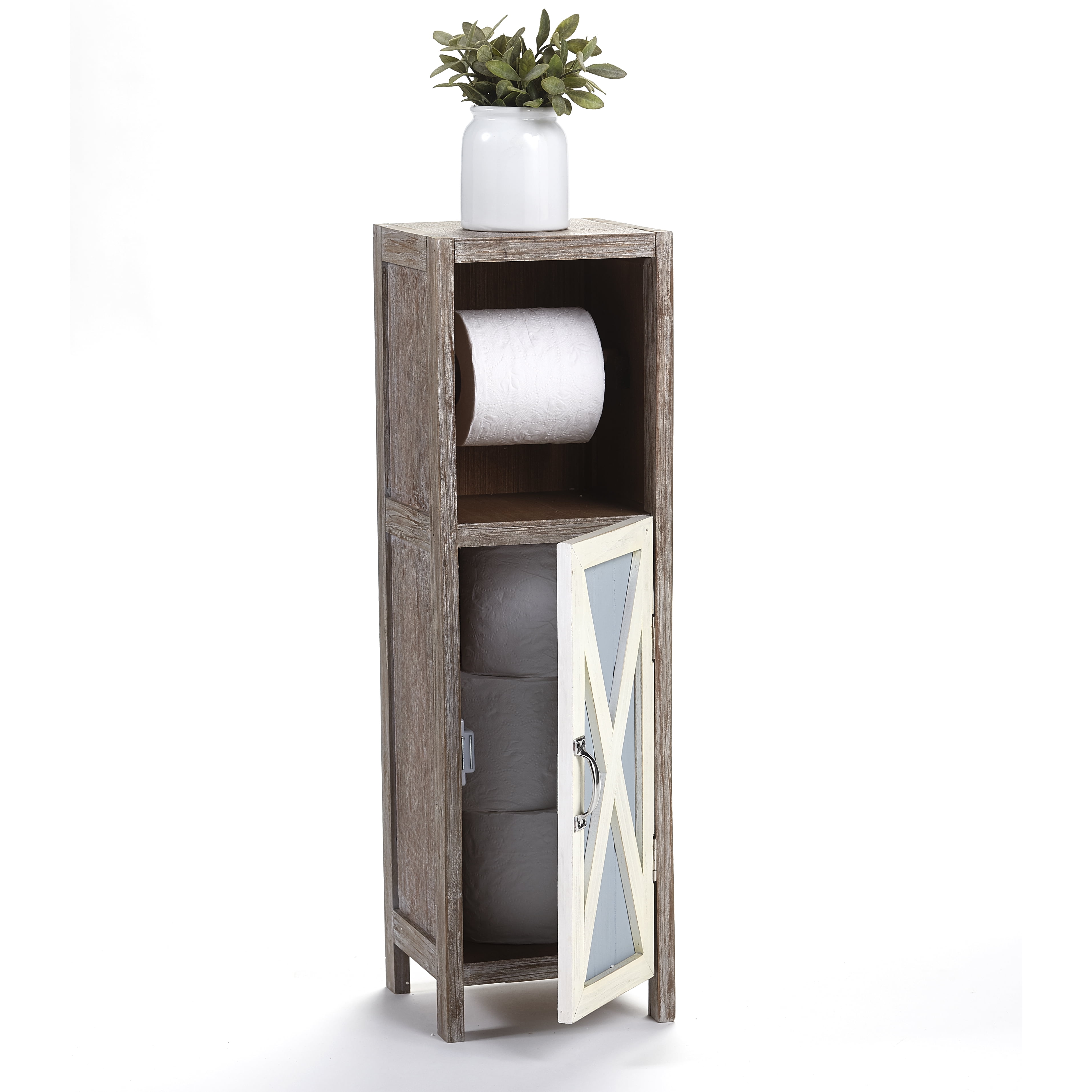 Country Toilet Paper Storage Cabinet