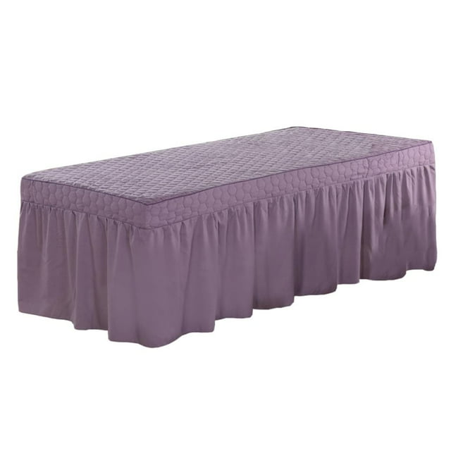 DOLITY Ensembles de Draps pour Table de Massage, Couvre-Lit de Beauté Antidérapant Uni Trois
