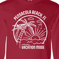 thumbnail image 4 of Inktastic Summer Vacation Mode Pensacola Beach Florida Long Sleeve T-Shirt, 4 of 5