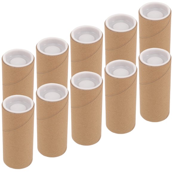 OULII 10pcs Cardboard Cylinder Artwork Tube Lightweight Packing Tubes For Storage