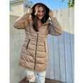 thumbnail image 3 of Rokka&Rolla Women's Heavy Long Winter Coat with Fleece Hood Parka Jacket, 3 of 12
