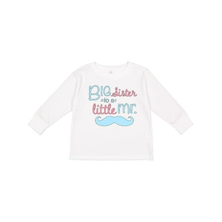 

Inktastic Big Sister to a Little Mr Gift Toddler Toddler Girl Long Sleeve T-Shirt