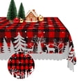 thumbnail image 6 of Nanqianyi Red Black Plaid Christmas Tablecloth,Waterproof Snow Table Cover For Party Decor,52"x70", 6 of 7