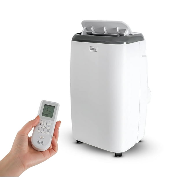 BLACK+DECKER Aire acondicionado portátil de 14.000 BTU con mando a distancia, color blanco