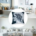 thumbnail image 5 of nygtbtfer Rustic Throw Pillow Cushion Cover, Row of Large and Bare Beech Trees in Snow Covered Winter Frozen Photography Art, Decorative Square Accent Pillow Case, White, 5 of 7