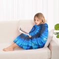 thumbnail image 4 of Blue Tie Dye Spiral Pattern Blanket Hoodies for Kids 6-13YR Oversize Wearable Blanket Hoodies for Boys Girls Teens, 4 of 7