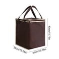 thumbnail image 3 of Miwamany Insulated Reusable Grocery Shopping Bags, Foldable Cooler Bag Food Delivery Bags with Hard Bottom Insert and Zippered Top, Stands Upright, Cooler Totes for Hot or Cold Food Transport, 3 of 6