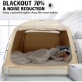 thumbnail image 2 of Bed Tent Bed Canopy Full Size for Adult and Kids - Portable Sleeping Tents Indoor Dream Tents 70% Blackout with String Light 3 Doors Breathable Privacy Space Tents, 2 of 9