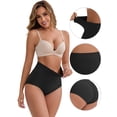 thumbnail image 3 of DARING DIVA Women's High-Waisted Butt Lifting Underwear 2 Pack Set XXL Black, Brown, 3 of 6