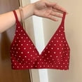 thumbnail image 2 of Yuanlong Women's T-Shirt Bras Polka Dot Print Seamless Bra Lightweight Support Underwire Smooth Comfort Fit Everyday Bras, 2 of 8
