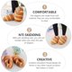 thumbnail image 4 of 1 par de sandalias de interior para mujer Zapatillas de pan creativas Zapatillas cálidas de invierno para el hogar, 4 of 7