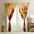 thumbnail image 3 of Cardinal 30%-50% Blackout Curtains for Bedroom,Red Rose Curtains Drapes Romantic Flowers Curtains 2 Panels 42"Wx84"L,Animal Bird Window Curtains, 3 of 5