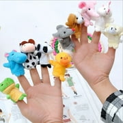 10PC Finger Puppets Set - Soft Velvet Hand Puppets for Kids, Storytelling Props, Baby Shower Decorations, Educational Toys for Toddlers, Fun Puppet Show Characters