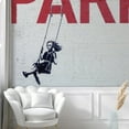 thumbnail image 2 of Idea4wall 6pcs Street Art Graffiti Swing Girl Stick Wallpaper Removable Wall Murals Large Wall Stickers for Home Decoration, 72"x144", 2 of 5