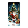 thumbnail image 2 of Sulaicai Christmas Door Cover Decoration - Black Santa Claus Backdrop Xmas Door Hanging Covers for Christmas Eve, Party & New Year, 71 x 35 Inch, 2 of 7