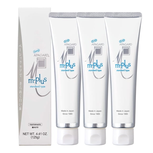 Pasta dental APAGARD M-Plus con nano-hidroxiapatita 125 g, paquete de 3