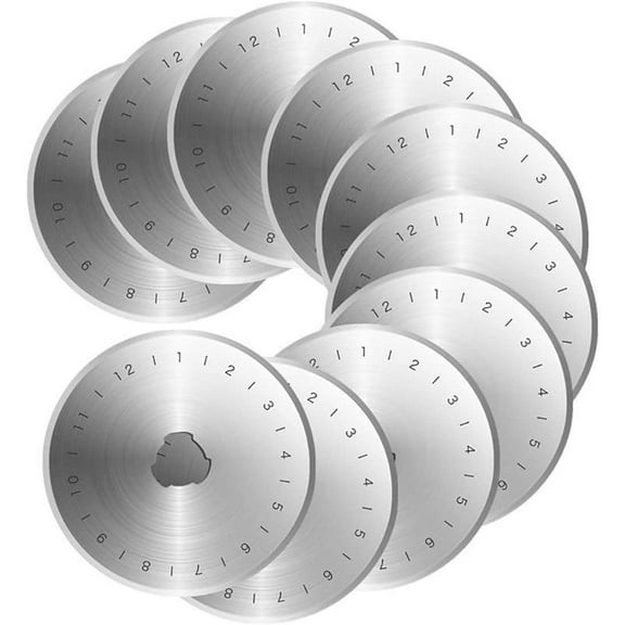 Rotary Cutter Blades 45mm 10 Pack,Fits OLFA,Fiskars,DAFA,Dremel,Truecut Replacement, Quilting Scrapbooking Sewing Arts Crafts
