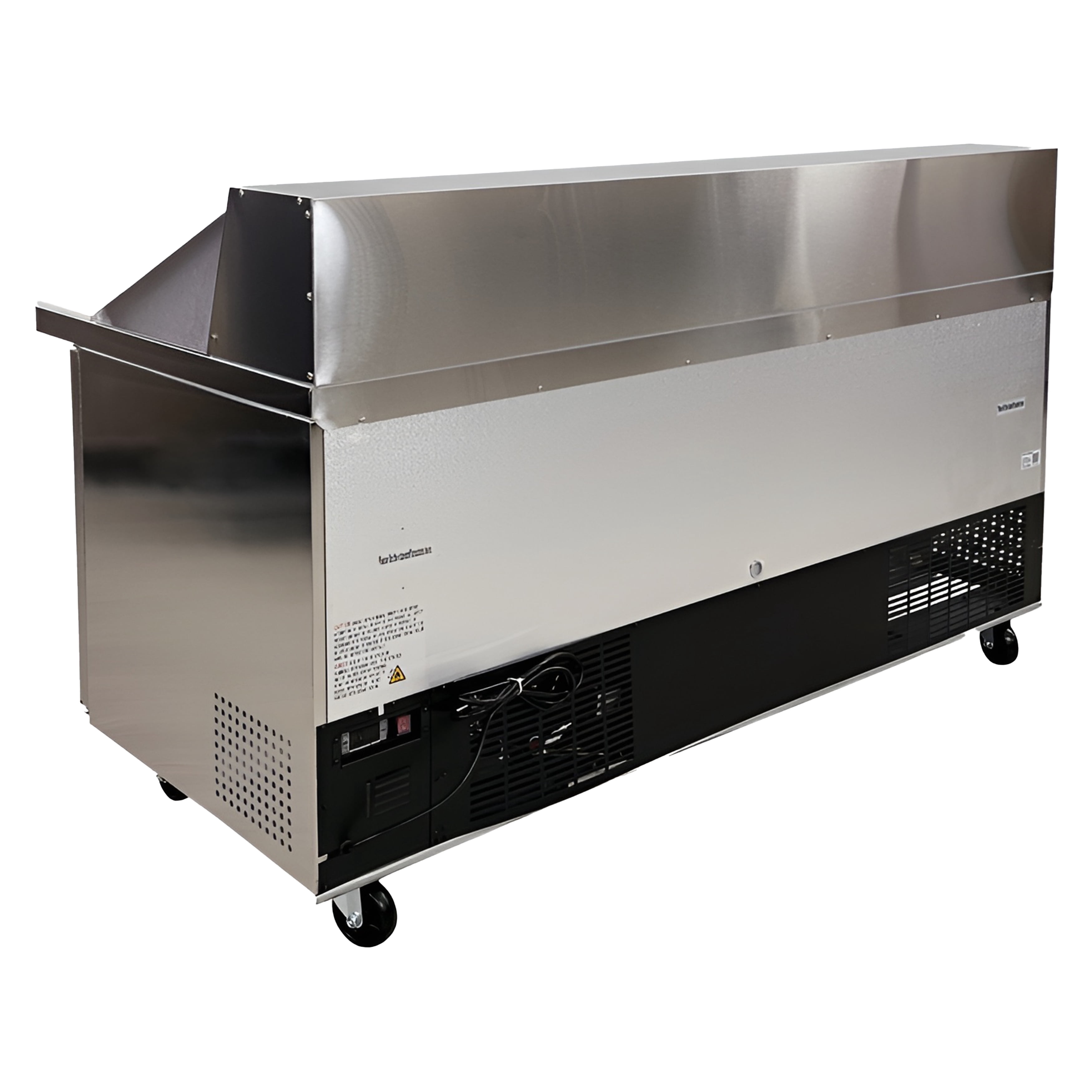 72 in. Commercial Sandwich Prep Table Refrigerator, Mega Top Three-Door Refrigerator 17.6 Cu. Ft. 70.5''Wx34''Dx45.4''H