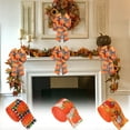 thumbnail image 7 of Todaioua Thanksgiving Decorative Ribbon 2.48 Inch Width - Fall Maple Leaf Pumpkin Plaid Edge Design for Gift Wrapping Holiday, Seasonal Table Setting Accent, Autumn Harvest Festival Decor​​, 7 of 7