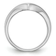 thumbnail image 2 of 14K White Gold Ring Band Wedding Diamond Round , Size 5, 2 of 6