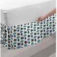 thumbnail image 2 of Nautical Bed Skirt, Nursery Animal Print of Fish and Jellyfish, Elastic Bedskirt Dust Ruffle Wrap Around for Bedding Decor, 4 Sizes, Multicolor, by Ambesonne, 2 of 2